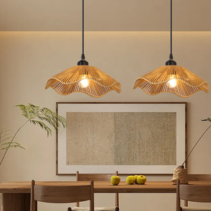 Lustre triangulaire <span class=keywords><strong>en</strong></span> rotin chinois, style japonais, pour restaurant, maison, restaurant rétro, lanterne <span class=keywords><strong>en</strong></span> <span class=keywords><strong>corde</strong></span> pour hot <span class=keywords><strong>pot</strong></span>, lampe artistique <span class=keywords><strong>en</strong></span> bambou tressé - Product Image 3