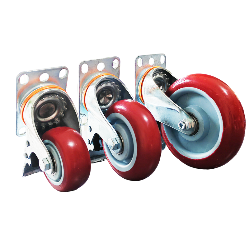 Replaceable Office Chair Caster Wheel Red Swivel Casters Wheels Industrial Casters Castors Cart Wheel