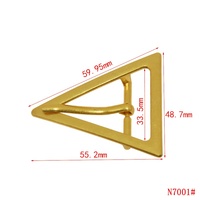 Boucle de ceinture réglable en alliage de zinc, forme triangulaire, pour sac à main, vêtement en cuir, homme, femme, taille personnalisée