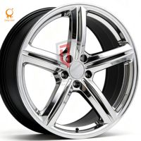 Jantes forgées chromées polies à 5 branches, 19-24 pouces, PCD personnalisé pour Porsche, BMW, Mercedes, voitures de course