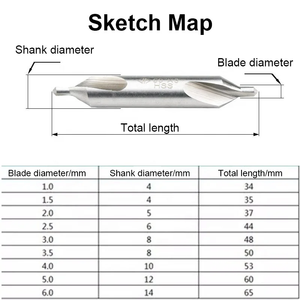 Trung tâm khoan <span class=keywords><strong>bit</strong></span> đặt tialn tráng Cobalt M35 <span class=keywords><strong>HSS</strong></span> trung tâm khoan <span class=keywords><strong>bit</strong></span> thép không gỉ Carbon thép hợp kim thép đúc sắt Đồng - Product Image 4