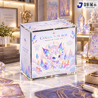 Boîte en acrylique personnalisée anti-UV pour cartes TCG, présentoir en acrylique ETB avec aimant puissant pour collection