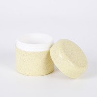 Pot en plastique biodégradable en paille de blé, couleur personnalisée, vide, rond, avec couvercle à vis, pour emballage de crème cosmétique