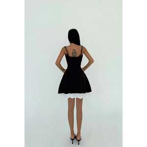 ชุดเดรสสีดำคุณภาพสูง แบรนด์ Molinna ทรงวินเทจหรูหรา ลายดอกไม้  ความยาวระดับเข่า เหมาะสำหรับฤดูใบไม้ผลิและฤดูใบไม้ร่วง สำหรับงานปาร์ตี้และคลับ - Product Image 1