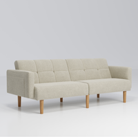 Sofá cama plegable futón con diseño moderno de espuma viscoelástica de Color Beige de alta calidad