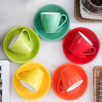Ensemble tasse à café et soucoupe en porcelaine italienne personnalisée, céramique