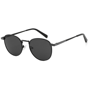 Gafas de Sol Unisex Ovaladas con Montura Completa Negra, Protección UV400, Protección Solar, Gafas de Sol Metálicas para Adultos - Product Image 4