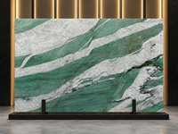 Dalle de quartzite Fuchsite Cristallo polie, pierre naturelle verte, panneau mural décoratif, plan de travail, dessus d'îlot de cuisine, dessus de console