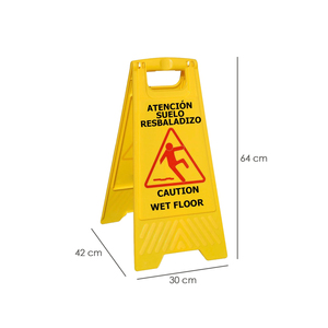 Segnale di avvertimento: pavimento bagnato 64x30 cm. - Product Image 2