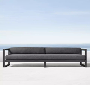 Stock <span class=keywords><strong>de</strong></span> piscine populaire <span class=keywords><strong>jardin</strong></span> cadre noir coussin métal <span class=keywords><strong>fer</strong></span> personnalisé ensembles <span class=keywords><strong>de</strong></span> <span class=keywords><strong>salon</strong></span> Patio terrasse meubles d'extérieur canapé - Product Image 4