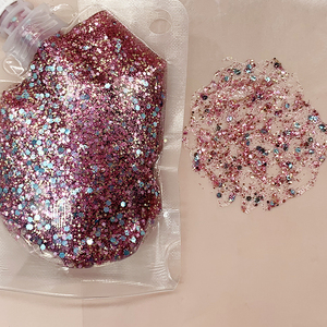 Gel pailleté 40 ml, sac, mode, coloré, personnalisé, pour le corps et les cheveux, brillant, longue durée, écologique, non toxique, facile à appliquer - Product Image 3