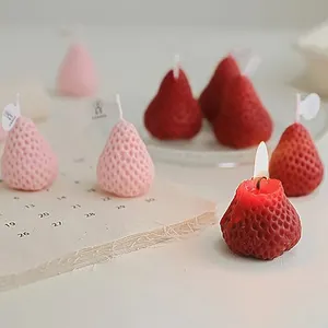 Velas perfumadas de amor romántico, Mini velas perfumadas de cera de fruta y fresa, velas para regalos de cumpleaños con caja de regalo para el Día de San Valentín