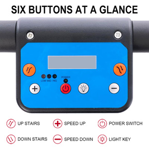 फोल्डेबल इलेक्ट्रिक सीढ़ी पर्वतारोही सामान हैंडलिंग, 180 किलोग्राम भार क्षमता, w/लिथियम बैटरी, वन-मैन ऑपरेशन सीढ़ी चढ़ाई ट्रॉली - Product Image 6