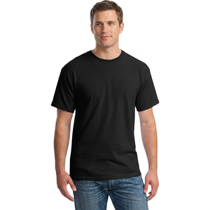 เสื้อยืดแขนสั้นผ้าฝ้าย 100% ออกแบบเองได้ รับทำโลโก้ OEM เสื้อยืดเปล่าสีพื้นลำลอง - Product Image 1