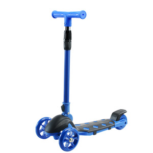 Foldable Childrens Scooter Blue Plastic 2 To 4 Years Old Kids Tricycle - Product Image 1