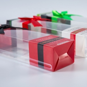 Hộp Đóng Gói Kẹo Sô Cô La Ngọt Ngào Đựng Thức Ăn Cho Thú Cưng Nơ Ruy Băng Thiết Kế Logo Tùy Chỉnh Bằng Nhựa Trong Suốt Cho Thú Cưng Giáng Sinh Hộp PVC CMYK-02 - Product Image 5