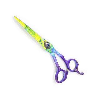 กรรไกรตัดผมสีกระดาษกรรไกรตัดผมเหล็กเหล็กพร้อมที่วางนิ้วและสกรูแฟนซี - Product Image 1