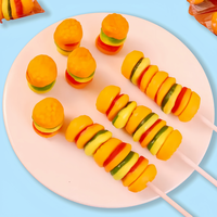 Nuevas Gomitas Halal con Sabor a Hamburguesa, Dulces y Ácidas, con Sabor a Frutas, Golosinas Suaves con Forma de Hamburguesa, Caramelos de Gelatina
