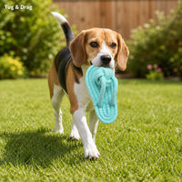 Jouet à mâcher pour chien en corde de coton, jouet à mâcher en forme de pantoufle, jouet interactif tressé pour chiens de petite et moyenne taille
