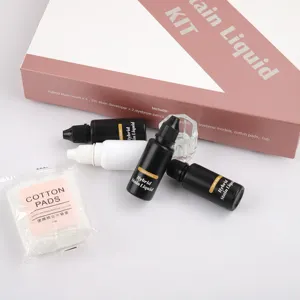 Kit pewarna tahan air untuk alis, kit noda alis cair hibrida tahan lama gratis henna untuk label pribadi