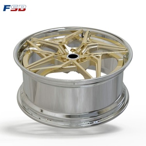 Jantes en aluminium FSB 6061 T6 forgées en deux parties, couleur argent, 17-24 pouces, 5x114.35x112, design maillé, 40mm25mm, neuves pour voitures particulières - Product Image 2