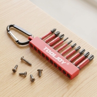 Jeu de tournevis à chocs magnétiques TOOLJOY, embouts en acier S2, tige hexagonale de 1/4 pouce, porte-outils portable pour travaux de bricolage et professionnels
