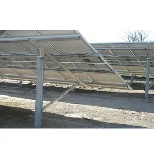 Suporte de alumínio para rack de aço C, sistema de montagem solar montado em canal, solo