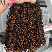 SDD Lots de Cheveux Humains Vietnamiens Bruts Bouclés Birmans 15A, Extensions de Cheveux Vierges Bruts Doublement Tirées et Épaisses, Alignées, pour Professionnels