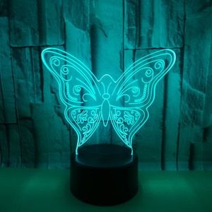 Luci di notte per I Bambini del Giocattolo Della Farfalla 3D Da Comodino A Led di Notte Della Lampada 7 Colori Che Cambiano Di Natale Regali Di Compleanno - Product Image 5
