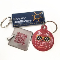 Günstige Metall Edelstahl PVC-Druck Benutzer definiertes Logo Einzigartige ID-Tag QR-Code Hunde halsbänder Pet Tag Pet Produkte