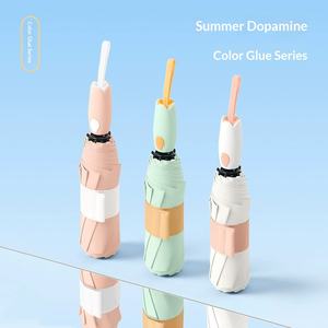 Sombrilla Plegable de 3 Pliegues con Protección Solar y Mango de Tulipán, para Mujer, Diseño Simple, Doble Uso - Product Image 4