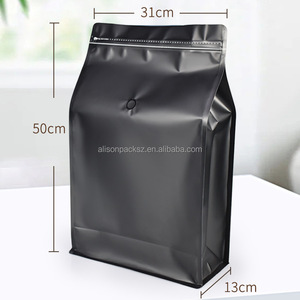 Sac d'emballage pour poudre de grains de café de 5 kg, <span class=keywords><strong>prix</strong></span> de gros, sac de café noir et blanc à fond plat avec valve, sacs de café de 10 lb - Product Image 6