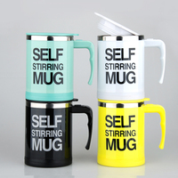 Tasse à café automatique de 400ml, pour utilisation facile, mélange de thé, en acier inoxydable, avec couvercle, nouveauté
