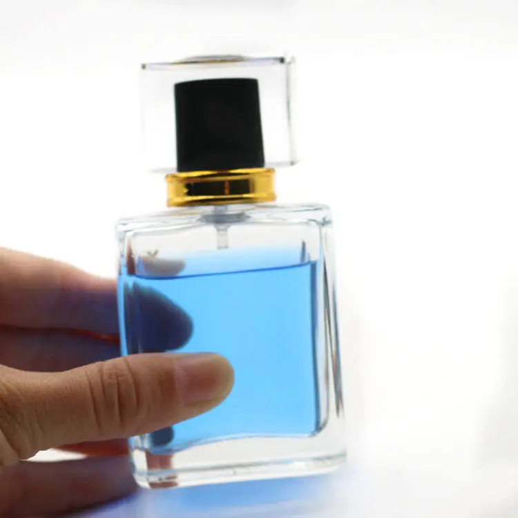 Disesuaikan Tersedia Premium Bentuk Persegi Panjang Bening 50Ml Cologne Parfum Botol