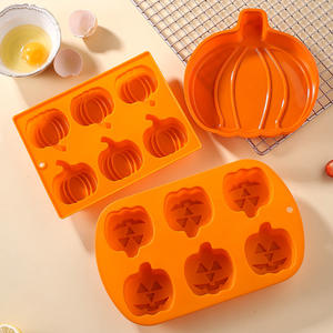 Moule à gâteau citrouille en silicone en promotion, facile à nettoyer, kit de pâtisserie artisanal pour Halloween, compatible lave-vaisselle et four, pour fête d'Halloween - Product Image 4