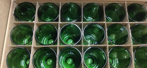 Nhà sản xuất của rượu vang chai thủy tinh cắt trong một nửa cắt rượu vang chai nến cho uống lửa đánh bóng hàng đầu không có Chunk Glass - Product Image 4