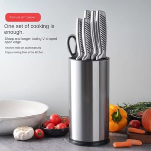 Cuchillos de Cocina Modernos de Acero Inoxidable, Tijeras Afiladas, Accesorios de Cocina, Juego de Cuchillos Profesionales con Bloque - Product Image 6