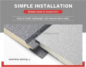 Panel sándwich de acero resistente a la intemperie, aislamiento de <span class=keywords><strong>paneles</strong></span> de pared exterior de Metal, revestimiento aislante <span class=keywords><strong>para</strong></span> casa - Product Image 3