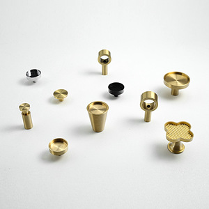 Brass <b>Cabinet</b> Handle <b>Knobs</b> Minimalist Design <b>Gold</b> Wardrobe Drawer Pulls Novelty Shape Durable Furniture Hardware - Product Image 2