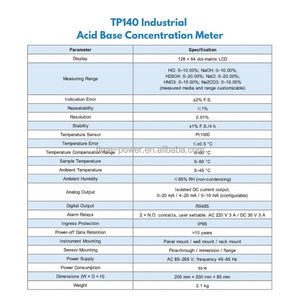 เครื่องวัดความเข้มข้นกรด-ด่าง Timepower TP140 แบบออนไลน์ พร้อมสัญญาณเอาต์พุต 4-20mA ในตัว รองรับการวัดค่า HCL, NAOH, H2SO4, NACL, HNO3, <span class=keywords><strong>NA2CO3</strong></span> พร้อมกราฟแสดงผล - Product Image 4