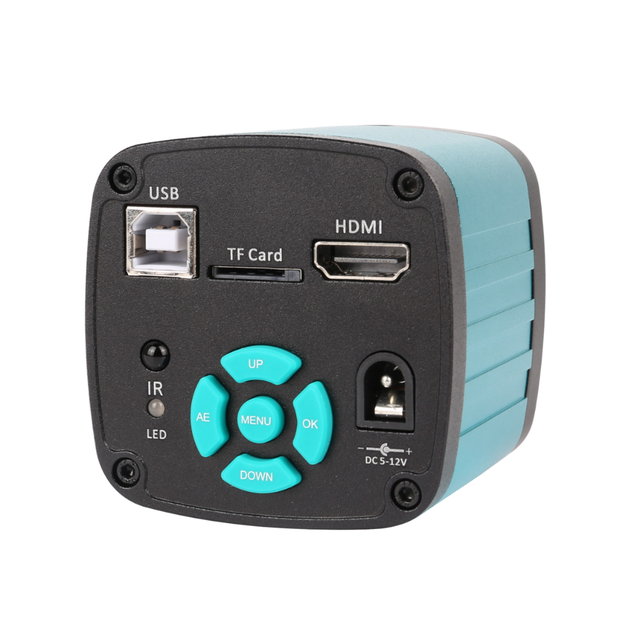 SANQTID 48MP Microscope Camera 4K Video Output 1080P 60FPS Manual Focus for PC/PCB/IC Industry Inspection Repair IP55 Rated