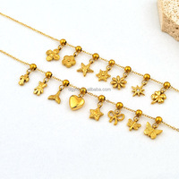 Vente en gros de bijoux croix cœur fleur en acier inoxydable pendentif coulissant à breloques pour la fabrication de colliers et de bracelets à breloques