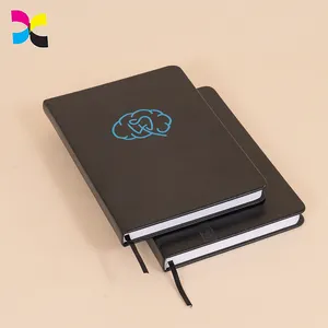 Carnets de notes de journal avec couverture en cuir PU A5 B5 classique imprimé de logo personnalisé OEM