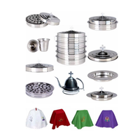 Ensemble de remplissage de coupelles de communion pour églises, en acier inoxydable argenté, avec 40 coupelles et couvercle, 1 plateau de communion avec couvercle
