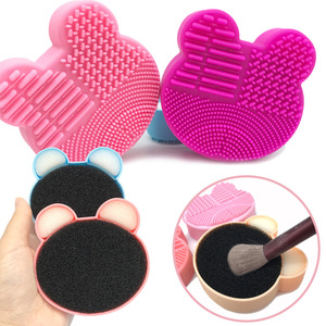 Wholesale Custom <b>Makeup</b> Brush Cleaning Pad Silicone Scrubbing Tray <b>Makeup</b> <b>Tools</b> - Product Image 4