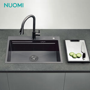 NUOMI CARLOW 304 in acciaio inox lavello fatto a mano moderno sottomontaggio rettangolare singolo lavabo lavelli per la cucina - Product Image 3