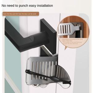 Verrou de porte portable en gros (1 pièce) pour la sécurité en voyage, sans perçage, manuel, pour chambre d'hôtel, dispositif anti-effraction pour étudiants et usage personnel - Product Image 2