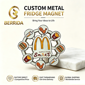 Imán Personalizado para Refrigerador, de Aleación de Zinc, Esmaltado en 3D, Recuerdo, Imán Promocional al por Mayor, OEM, Directo de Fábrica, con Logotipo Personalizado - Product Image 1