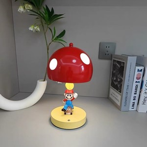 Mario Mushroom Lamp Warm Light Tricolor Tap <b>Control</b> <b>USB</b> Power Night Light For Kids Bedroom Desktop Decoration - Product Image 4