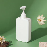 Botellas Vacías de 300 ml y 500 ml para Cosméticos, Champú y Acondicionador, Botellas de Plástico de 12 oz con Bomba Pulverizadora y Sellado en Blanco y Negro